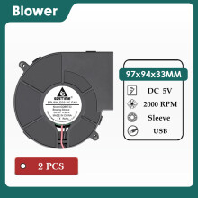 (9733 2000 U/min) 2 STÜCKE Gdstime DC 5 V USB-Lüfter 5015 Turbo Radiallüfter 7530 Bürstenloser Router-Kühler