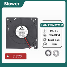 (12032 2800 U/min) 2 STÜCKE Gdstime DC 5 V USB-Lüfter 5015 Turbo Radiallüfter 7530 Bürstenloser Router-Kühler