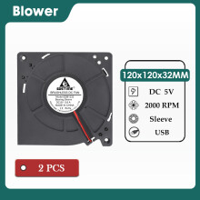 (12032 2000 U/min) 2 STÜCKE Gdstime DC 5 V USB-Lüfter 5015 Turbo Radiallüfter 7530 Bürstenloser Router-Kühler
