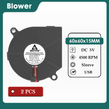 (6015) 2 STÜCKE Gdstime DC 5 V USB-Lüfter 5015 Turbo Radialventilator 7530 Bürstenloser Router-Kühler