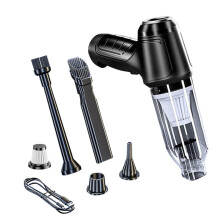 (Schwarz) 12000PA 120W Bürstenloser Motor Autostaubsauger USB Wiederaufladbarer Luftstaubsauger Handreiniger