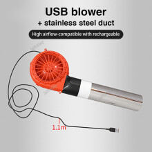 (B)USB-betriebener Grillgebläse, Holzkohleventilator, elektrischer Gebläsestarter für Holzkohle, Camping,