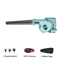 (1 398TV Batterie) Elektrisches Luftgebläse Garten Akku-Staubsauger Staub Computer Sammler Handheld