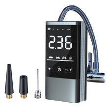 (schwarz) Multifunktionale kabellose Autoreifenpumpe USB wiederaufladbare Digitalanzeige Luftpumpe Reifenfüller