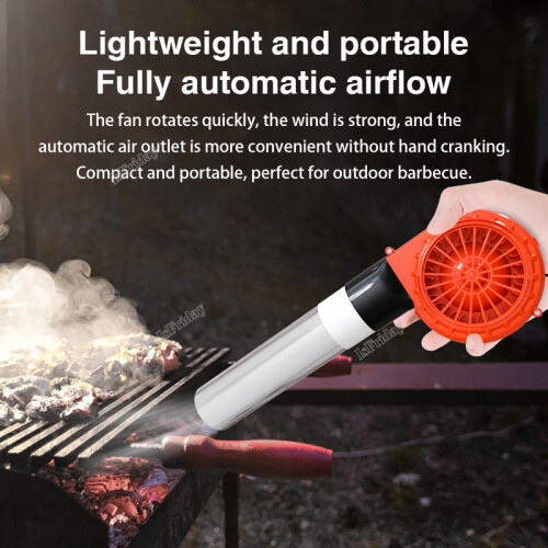 (A) Ventilatore per barbecue alimentato tramite USB, ventilatore elettrico per carbone, avviamento per 1