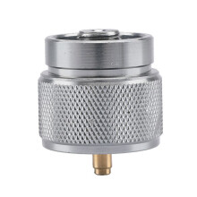 (4)Gasadapter voor buitenkampeerfornuizen, propaantankadapter, Amerikaanse standaardadapter, gasbranderconversie