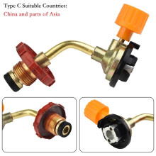 (C Navulbare Adapter) 1 st. Gas Butaan Cilinder Tank Navul Connector Adapter voor Buiten Kamperen Picknicken