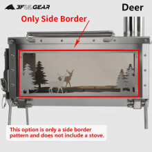 (Cornice laterale - Cervo x1) Accessori per stufe a legna 3F UL GEAR Borsa portaoggetti in rete isolante