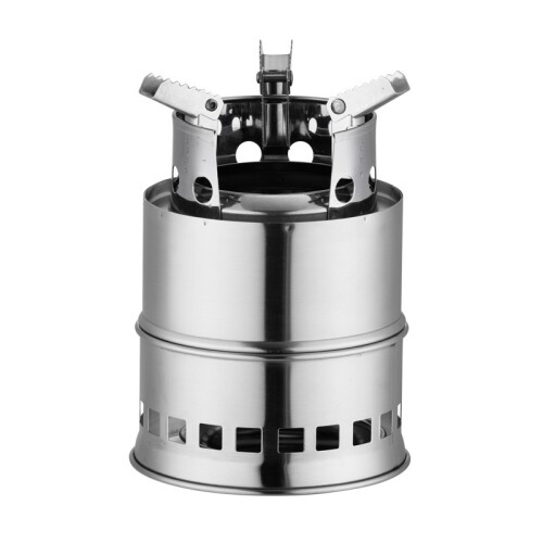 CampFeuer Fornello Da Campeggio Flammen Zwerg In Acciaio Inox A Pellet/Legna Con Custodia - Portatile Per Escursioni E Sopravvivenza - 2