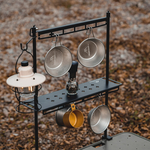 (Style A)Camping Table Hanging Rack Shelf Portable Foldable Tabletop Board Detachable Bracket Plate 2
