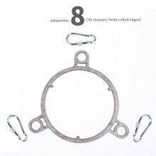 (8 cm) Outdoor Camping Holzofen Rohr Windschutzscheiben Befestigung Zubehör Kamin Rohr Feste Windscrew