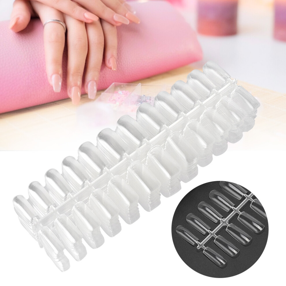 504pcs Professional Wearable Nail Art Tip False Fake Nail Patch DIY Manicure ToolTransparent