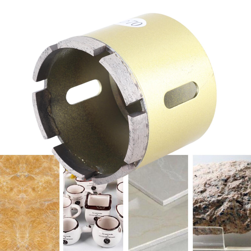 Marble Hole Saw Drill Bit For Tile / Concrete / Wall / Glass 70Mm For Hand Tool Accessory 8101323869830