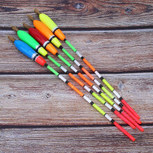 5er Set Mehrfarben-Balsaholz-Fischereiboje Kit 4+2g 26,5cm