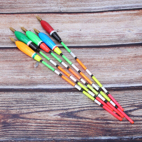 5 Stück Balsaholz Angelfloß-Set 3+2g Bunter Indikator 2