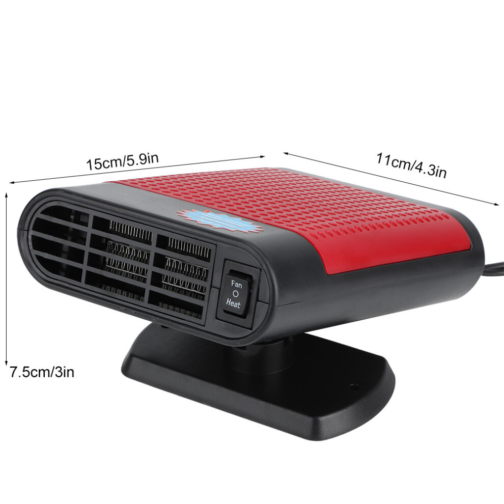 12V 150W Anion Auto Heater Fan Car Windshield Defogger Defroster Demister Machineblack Red 9381323873696