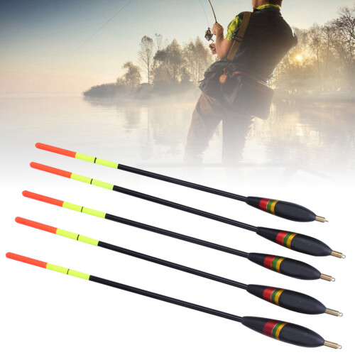 5 Stück Balsaholzfischereiboje Set, Verschiedene Modelle & Gewichte