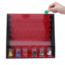 Drinking Party Funny Colored Dropping Chips Bar Shot Game with 6 Wine Glasses