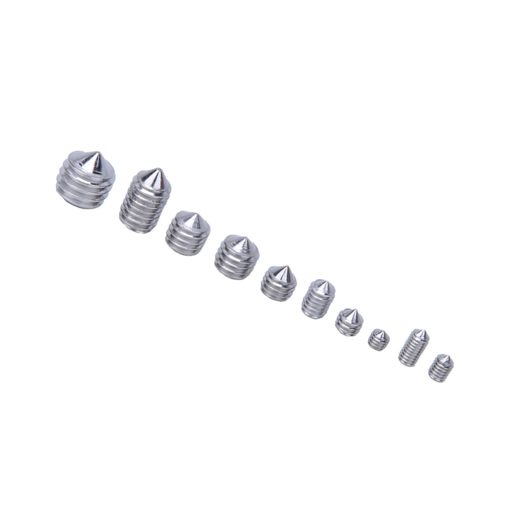 200Pcs Grub Screw Cone Point Hex Socket Stainless Steel For Accuracy Instruments M3/M4/M5/M6/M8 6911323876903