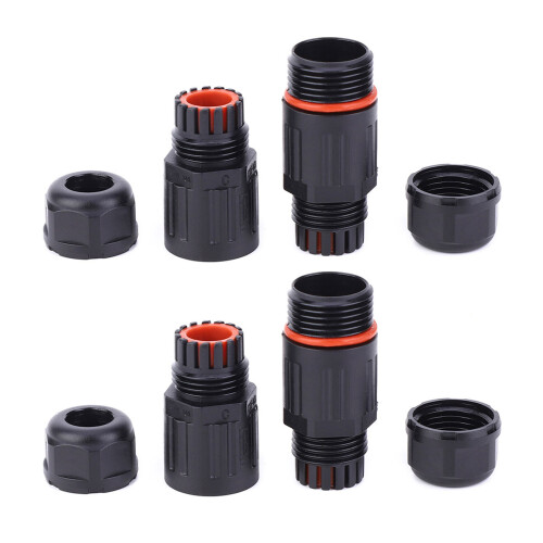 10PCS IP68 Waterproof Electrical Wire Cable 3Pin Connector Outdoor Plug Socket 0.5mm²~2.0mm² 2