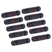 10PCS IP68 Waterproof Electrical Wire Cable 3Pin Connector Outdoor Plug Socket 0.5mm²~2.0mm²