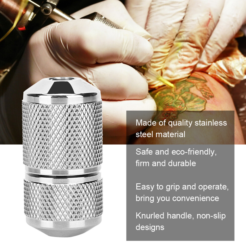 Self Locking Stainless Steel Tattoo Machine Grip Tattoo Machine Gun Handle Accessory(25mm )