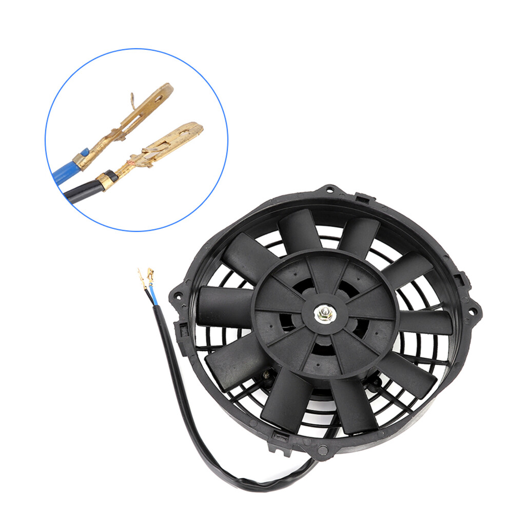 7In Slim Electric Radiator Cooling Fan Thermo 12V Universal With Mounting Kit 8491323880769