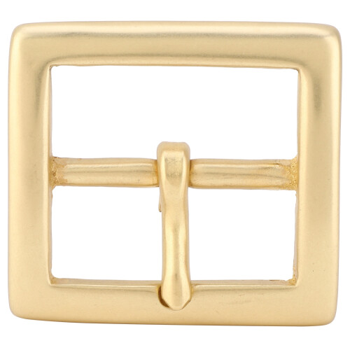 Messing-Lederhandwerkszubehör Gürtelschnalle 40x56mm Einzelstift Endstab Absatz Gold 1