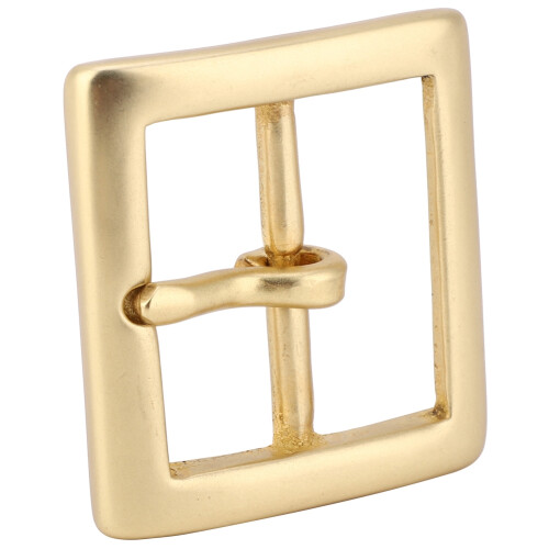 Messing-Lederhandwerkszubehör Gürtelschnalle 40x56mm Einzelstift Endstab Absatz Gold 2