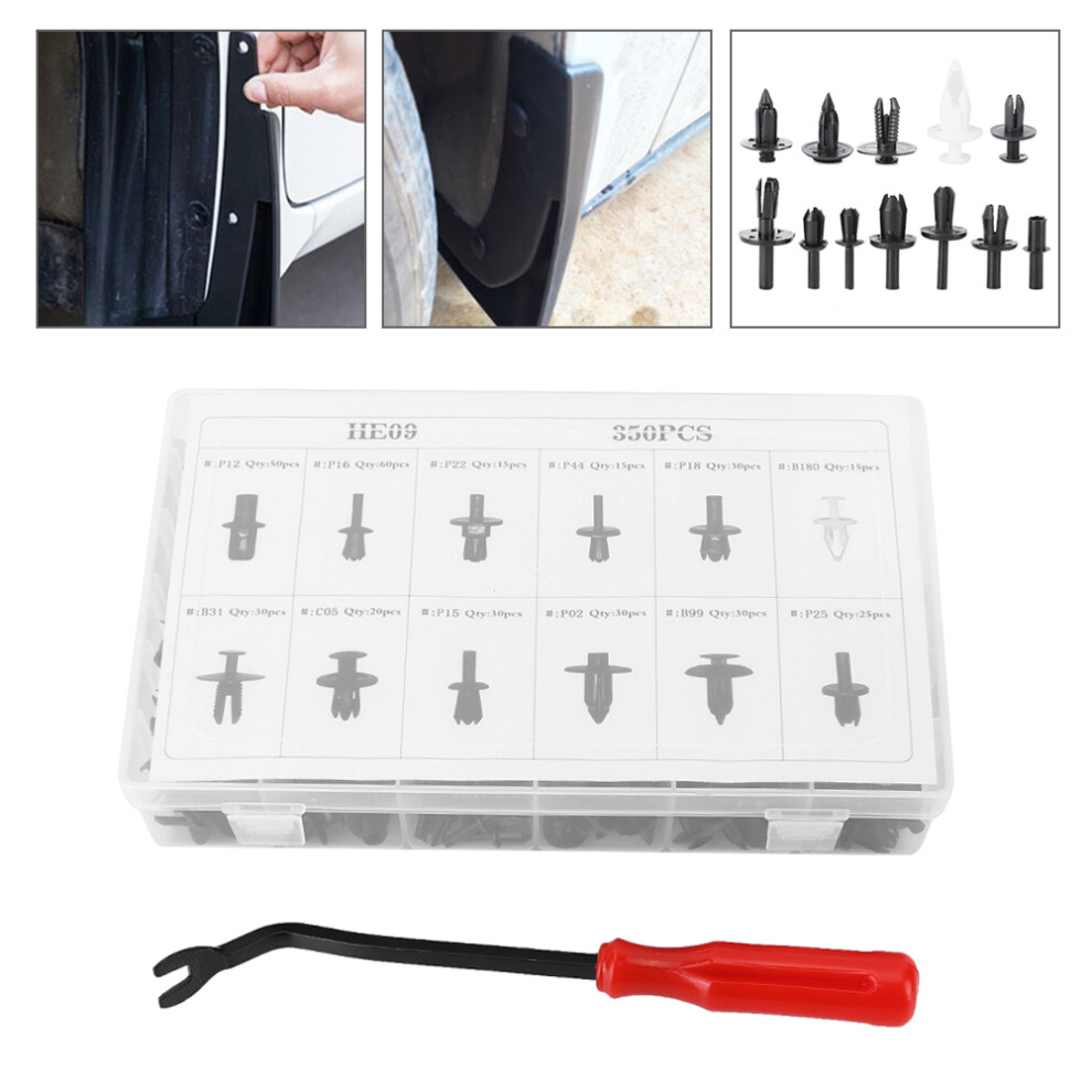 350Pcs Car Buckles Mixed Auto Fasteners Bumpers Clips With Screwdriver 8101323877781