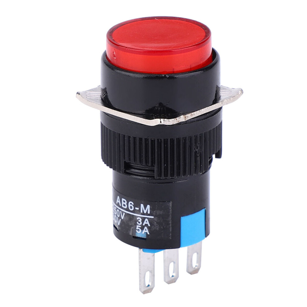 5Pcs Momentary Push Button Switch La16â11/Ab6âM Ac 3A Dc 30V 5A Round Button Switch 7601323884617