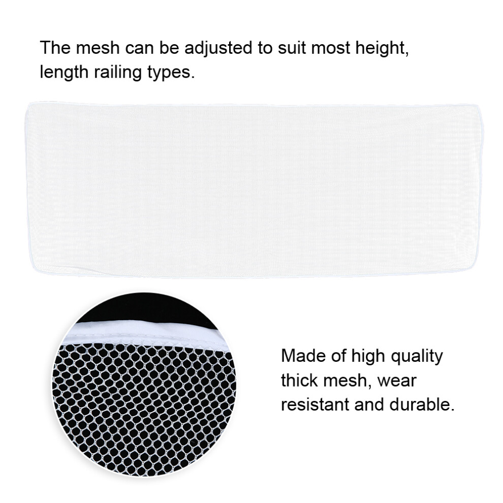 2 Meters Balcony Safety Net Kid Children Pet Stairs Railing Guard Accident Prevention MeshWhite