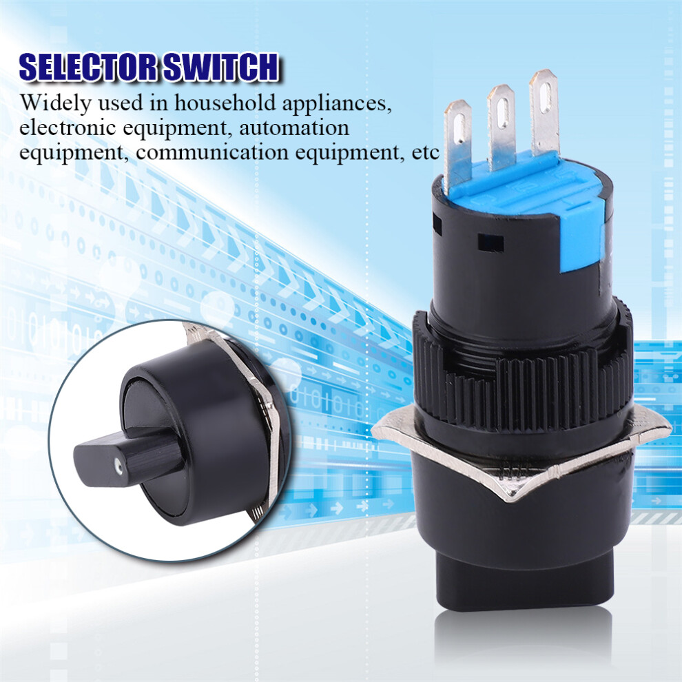 5Pcs Asyâ6 Round Rotary Selector Knob Switch 16Mm Mounting Hole Ac 250V 3A 9361323884595