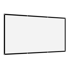 Weiße Polyester-Projektorwand 120 Zoll 16:9 Weich tragbar, knitterfreie Leinwand