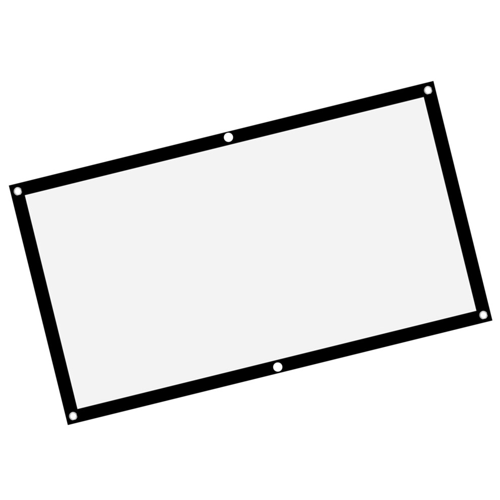 16:9 Thicken Portable Non Crease Soft Polyester Projector Curtain Projection Screen(60In ) White 8761323886390