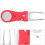 304 Edelstahl Golf Divot-Tool mit ABS-Griff, 11x3,2cm, Rot 1