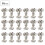 50 Set 8mm Pure Copper Flat Head Rivets Leather Strap Screws Kit for Notebook BindingSilver 4