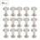 50 Set 8mm Pure Copper Flat Head Rivets Leather Strap Screws Kit for Notebook BindingSilver 2