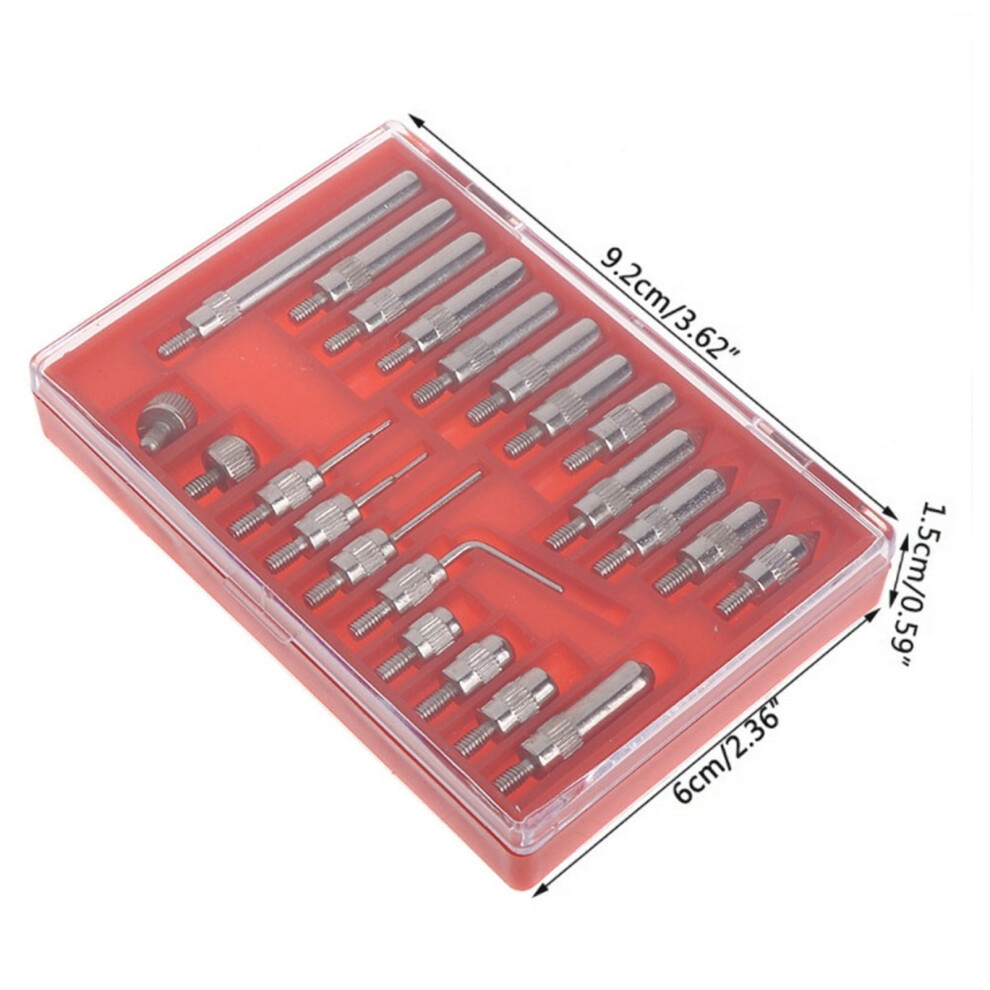 22 Pcs Pointed Tip Dial Gauge Indicator Replacement Measuring Point Tip Set With Case 4911323887031