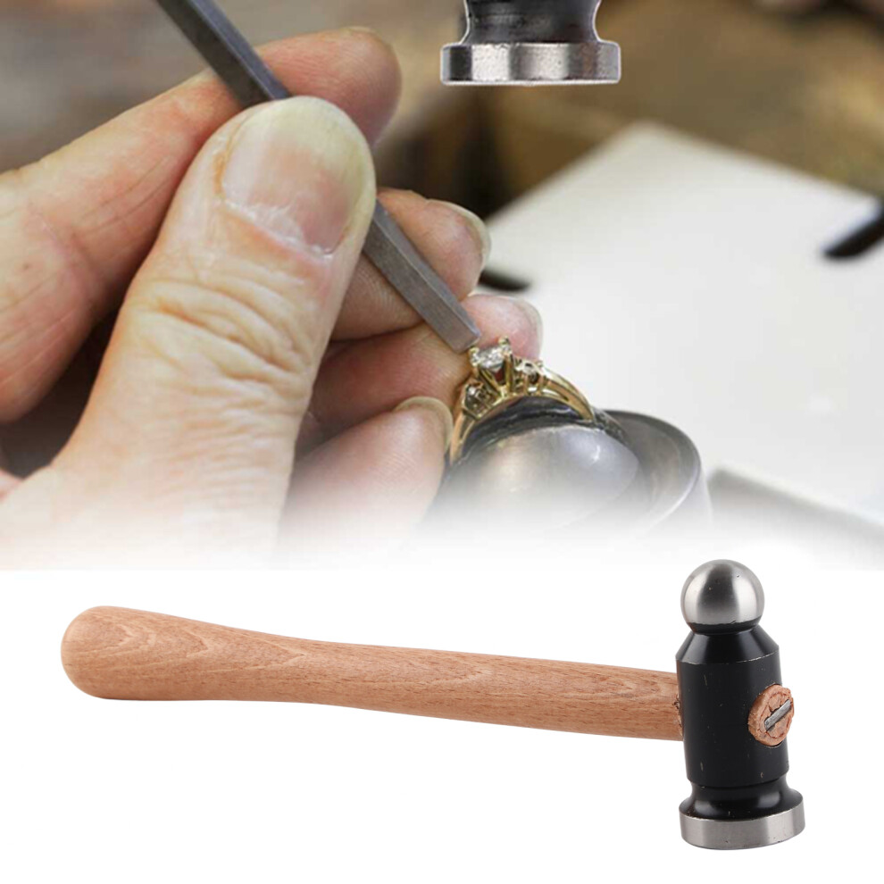 Round Hammer Ball Peen Hammer Household Jewelry Processing Hammer Tool (Large)-image-OPC-PHWCKT8-NEW
