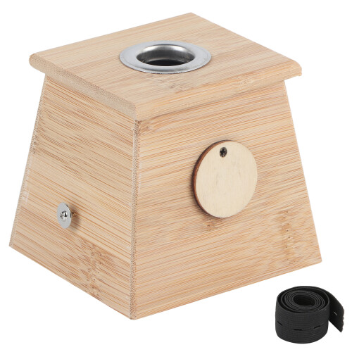 Single Hole Bamboo Moxibustion Box Moxa Roller Stick Holder Moxibuting Tool 1