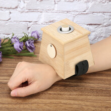 Single Hole Bamboo Moxibustion Box Moxa Roller Stick Holder Moxibuting Tool