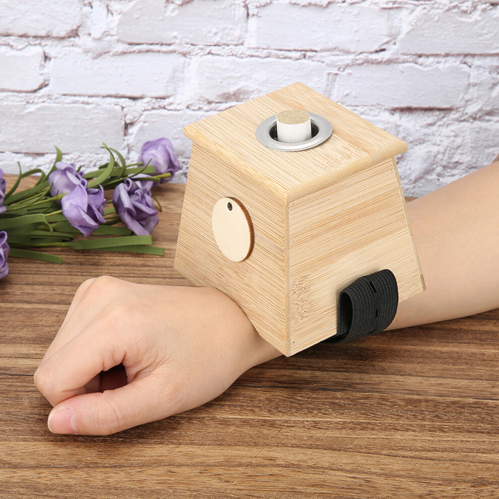 Single Hole Bamboo Moxibustion Box Moxa Roller Stick Holder Moxibuting Tool