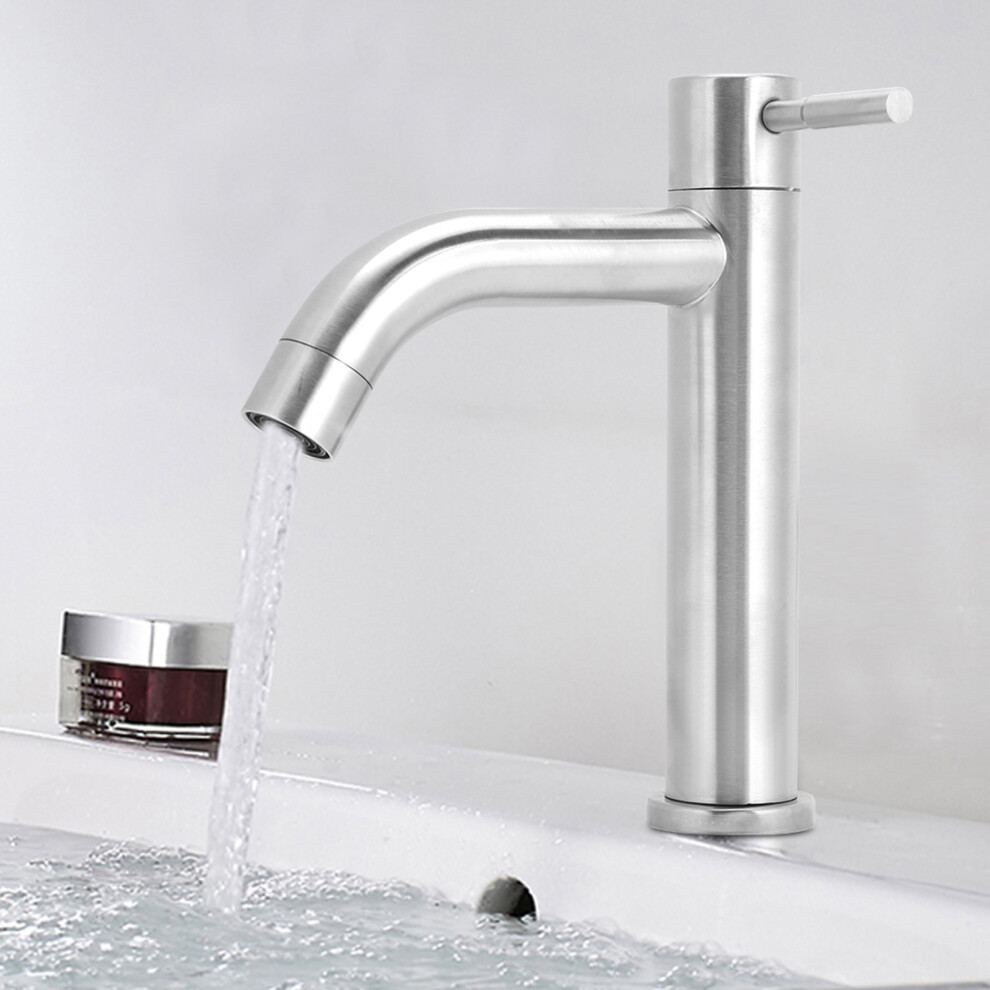 G1/2In Male Thread Stainless Steel Water Faucet Undercounter Single Cold Water Tap 5091323892552