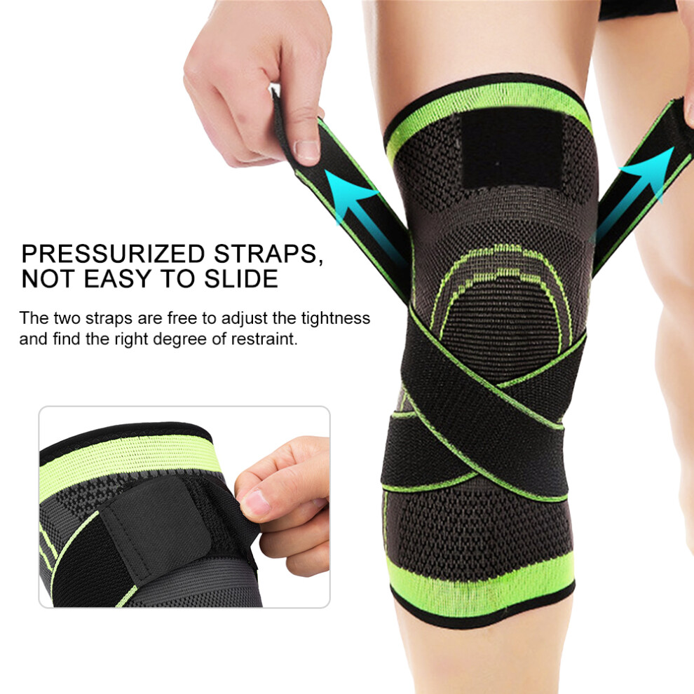 Outdoor Exercise Protection Breathable Warm Winter Knee Pads Sports Training Elastic Kneepadgreen Xl 5071323894428