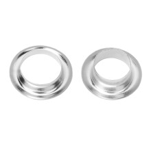 Messing-Außösen-Set 100 Stück, 8 mm, für Schuhe, Taschen, Kleidung, Bastelarbeiten, silberfarbene Oberfläche