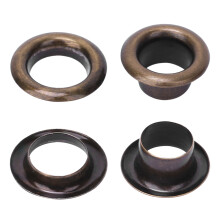100 Stück 6mm Messing doppelseitige Ösenhohlkopfniete für Kleidung, Tasche, Gürtel, Schuhe (Bronze)