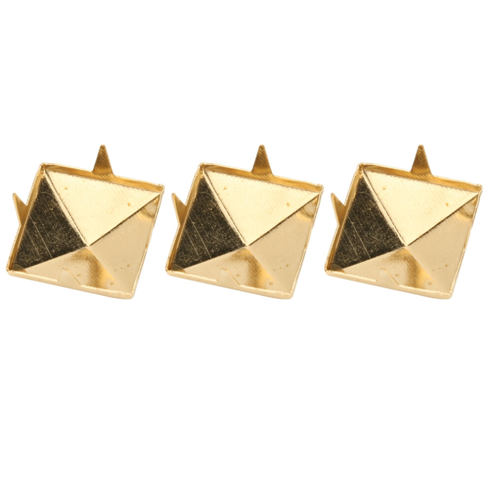 100Pcs Square Pyramid Punk Rivets 4 Claw Metal Studs For Bracelets Clothing Shoes Handbaggold 10Mm 6901323895813