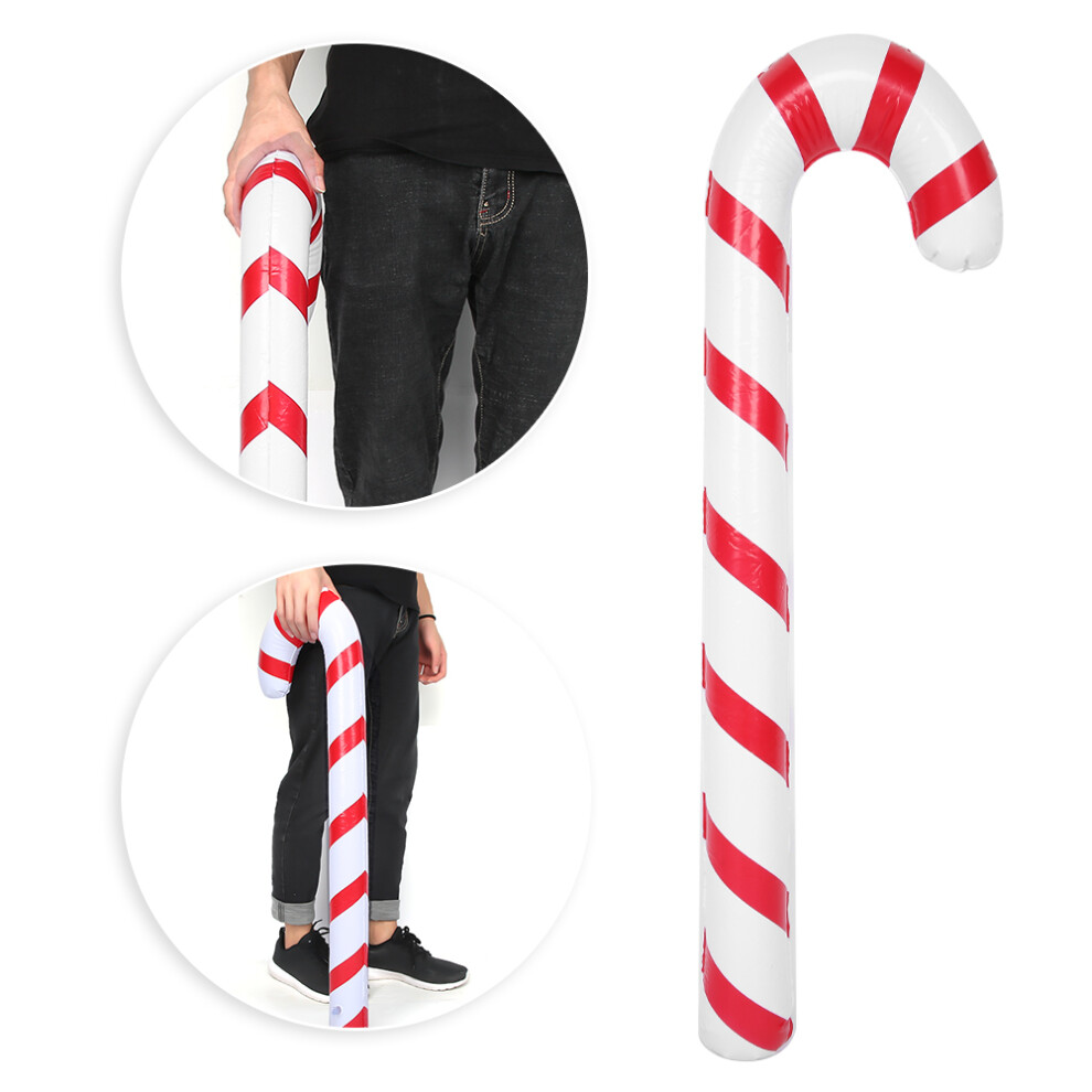 Halloween PVC Inflatable Blow Up Cane Walking Stick Crutch Party Fancy AccessoryStriped Walking Stick