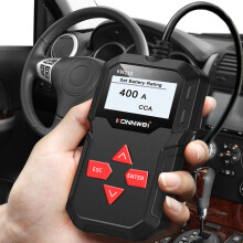 KW210 12V Digitaler Autobatterietester mit Farb-TFT-LCD, Mehrsprachige Anzeige